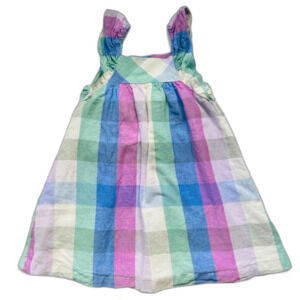 Gap Pastel Plaid Tank Dress Size 5 years